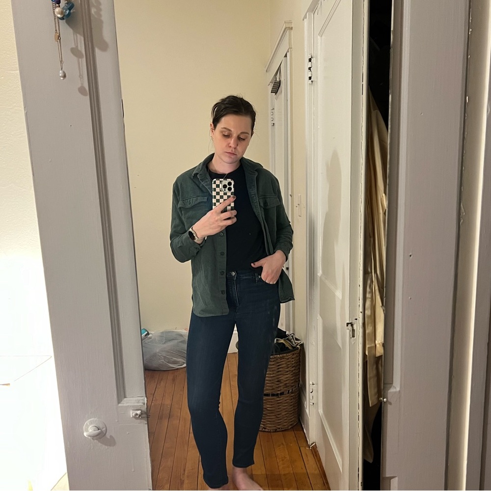 Madewell stovepipe dark jeans